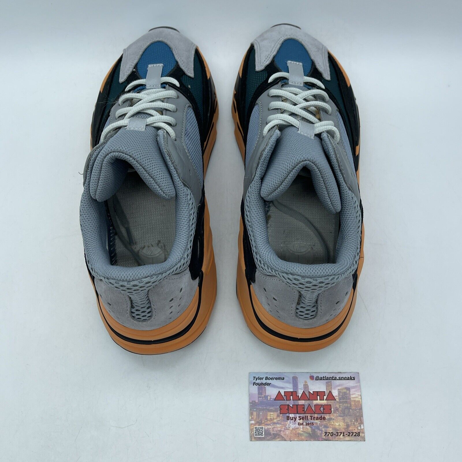 Size 9.5 - adidas Yeezy Boost 700 Wash Orange Grey Black Blue Suede (GW0296)