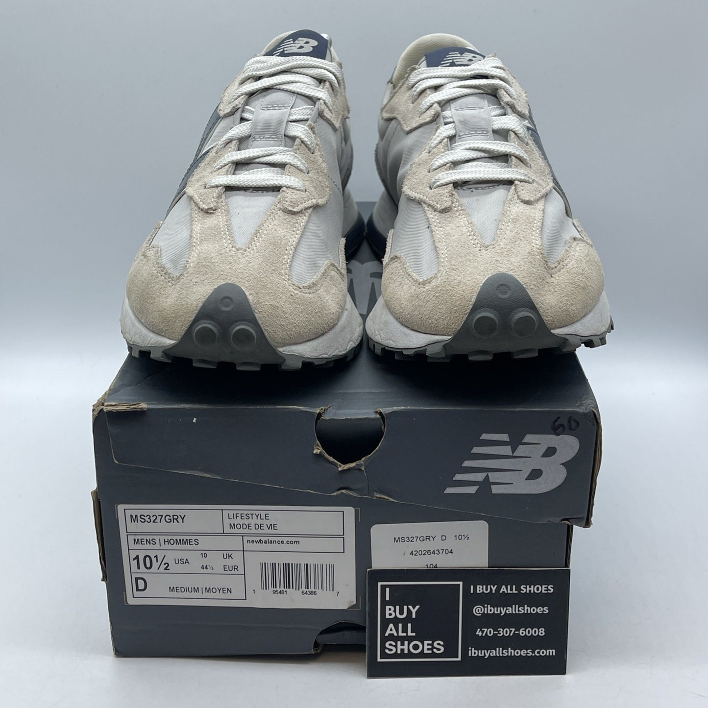 Size 10.5 - New Balance Foot Locker x 327 Grey Day Grey Navy (MS327GRY)