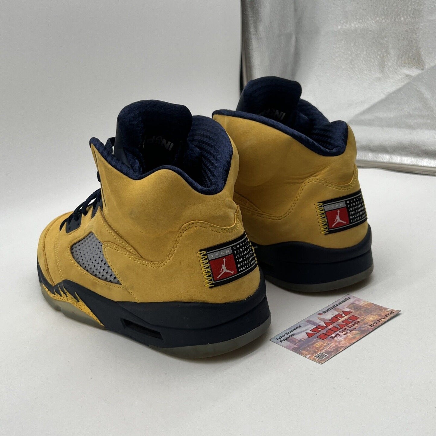 Size 11.5 - Air Jordan 5 Retro SP Michigan Yellow Navy Suede (CQ9541-704)