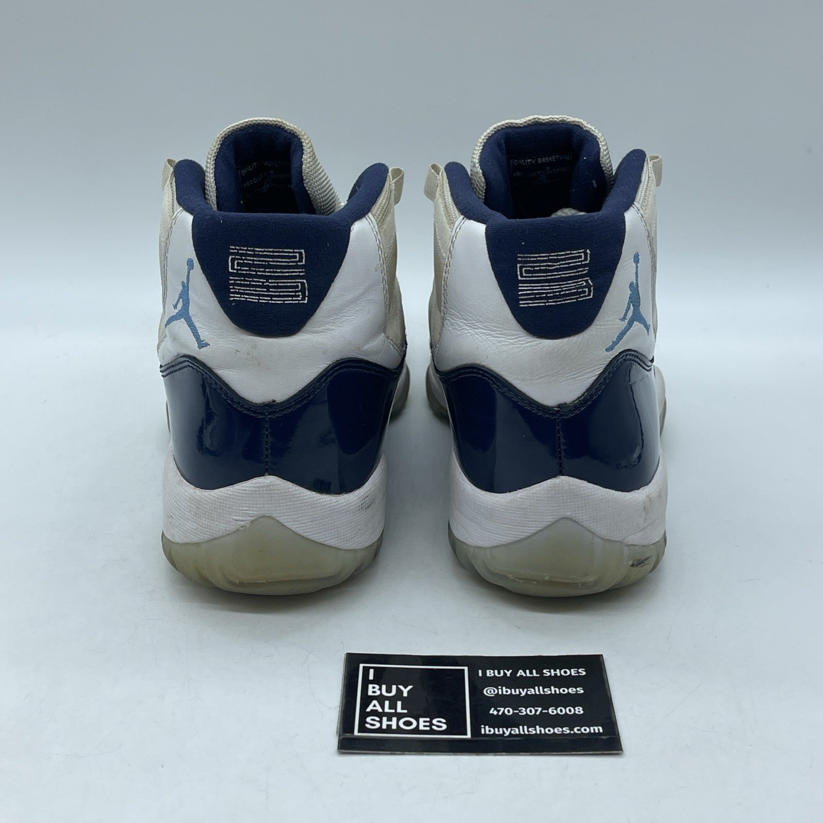 Size 8.5 - Jordan 11 Retro High Win Like '82 Blue White Leather (378037-123)