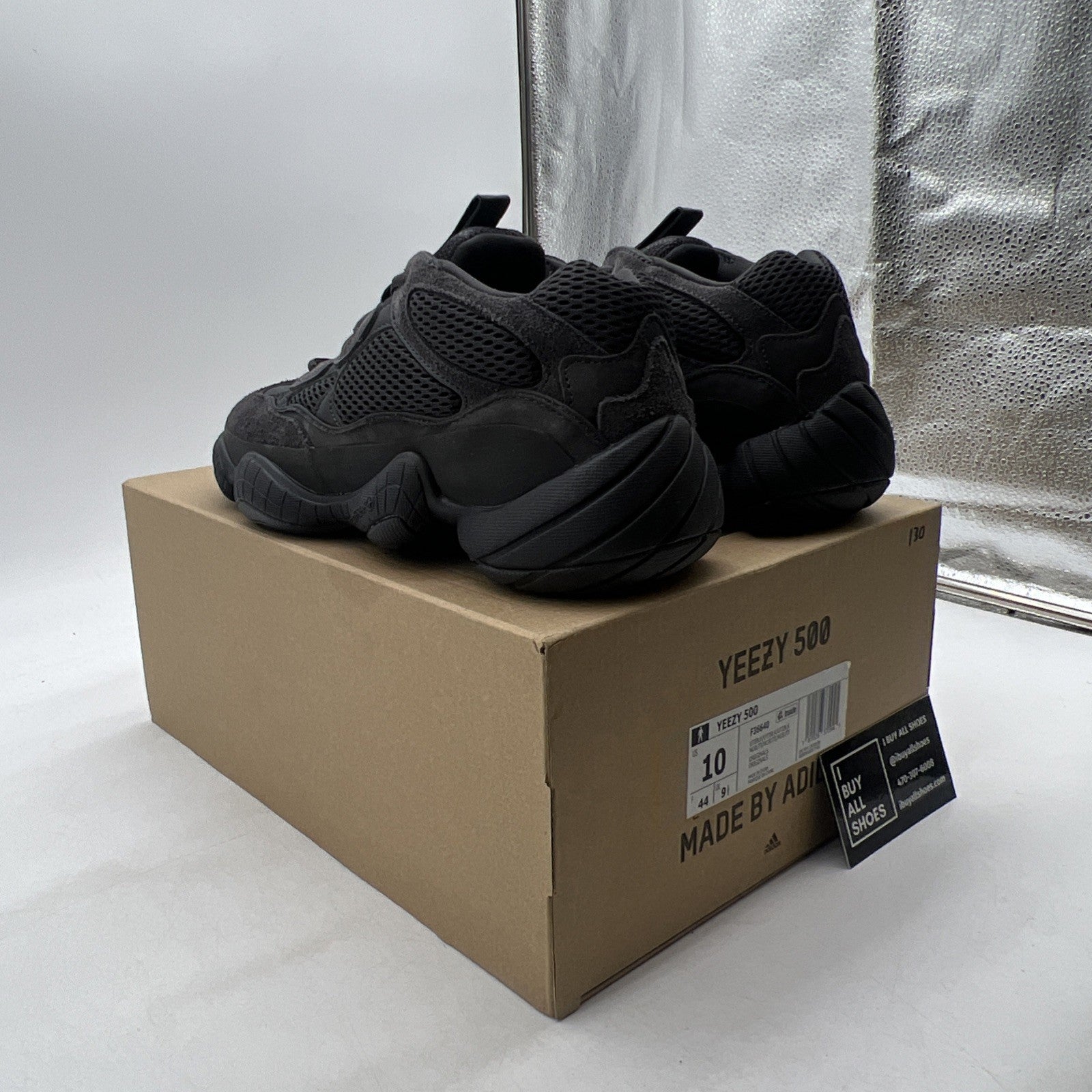 Size 10 - adidas Yeezy 500 Low Utility Black (F36640)