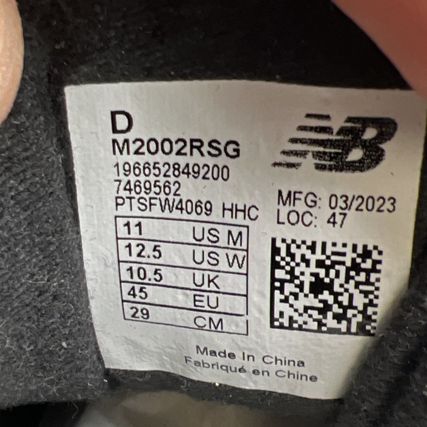 Size 11 - New Balance 2002R Slate Grey Black (M2002RSG)