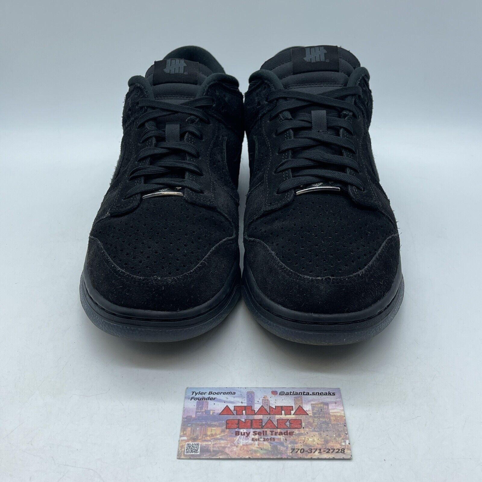 Size 12 - Nike Dunk Low x Undefeated Dunk Vs AF1 2021 Black Suede (DO9329-001)