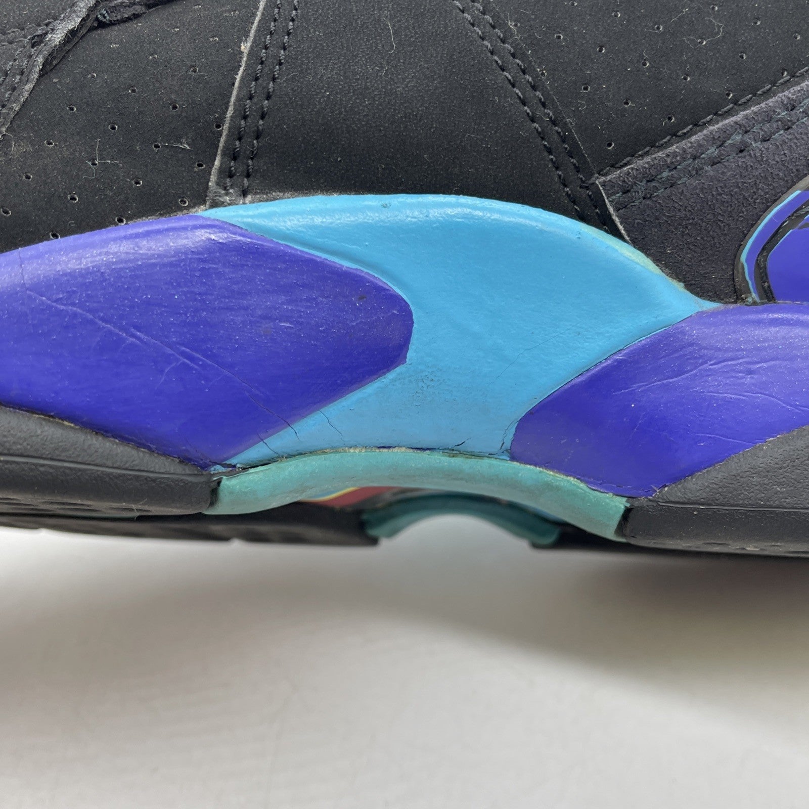 Size 9 - Air Jordan 8 Retro 2007 Aqua Black Blue Purple Suede (305381-041)