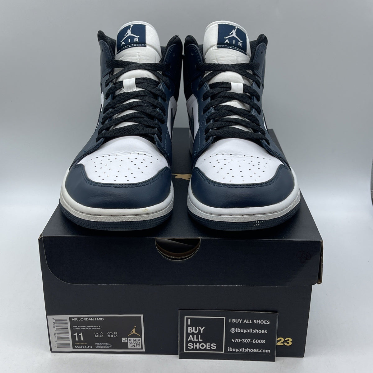 Size 11 - Air Jordan 1 Mid Armory Navy (554724-411)