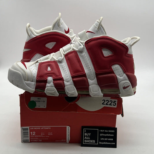 Size 12 - Nike Air More Uptempo White Red (414962-100)