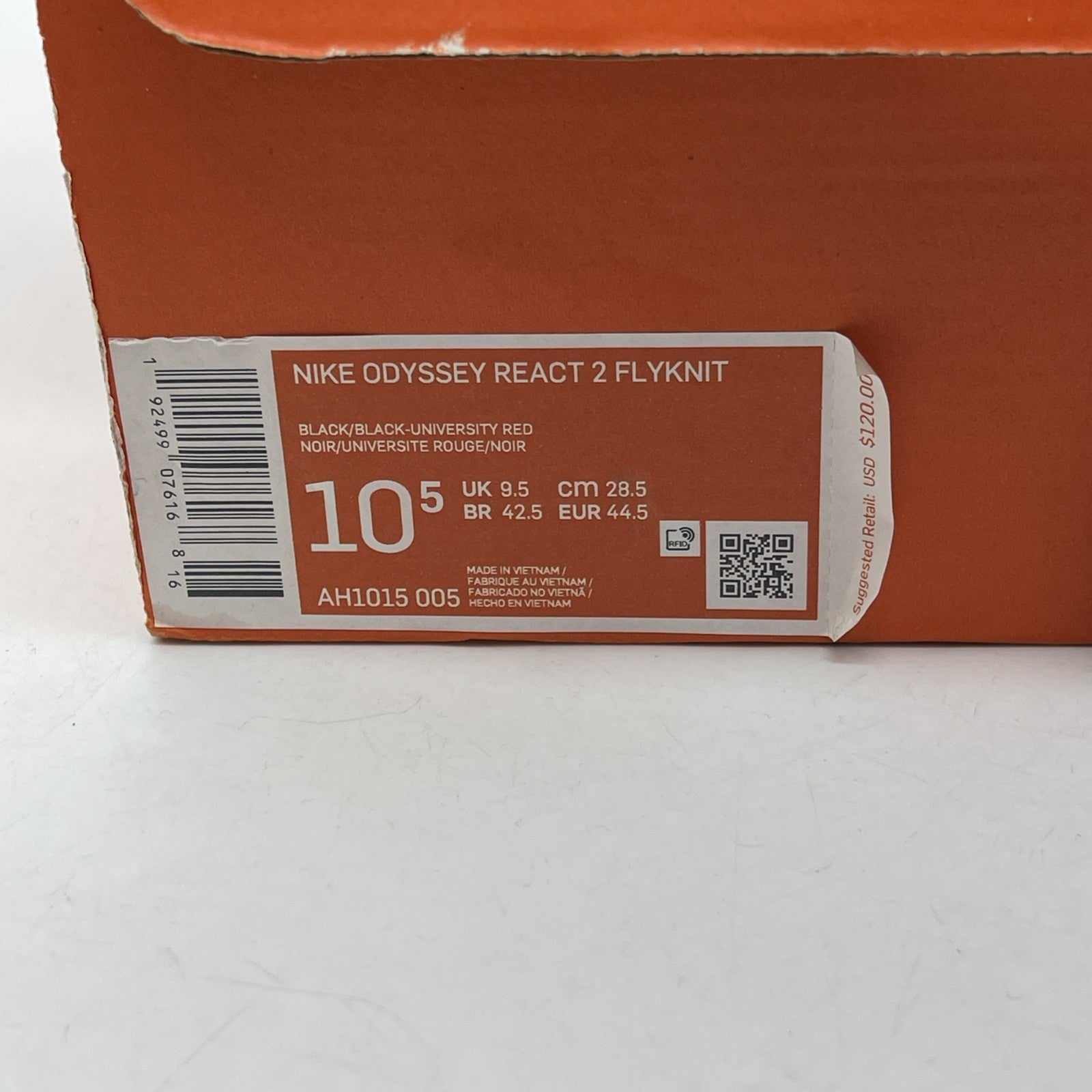 Size 10.5 - Nike Odyssey React Flyknit 2 Black Multi Blue Suede (AH1015-005)