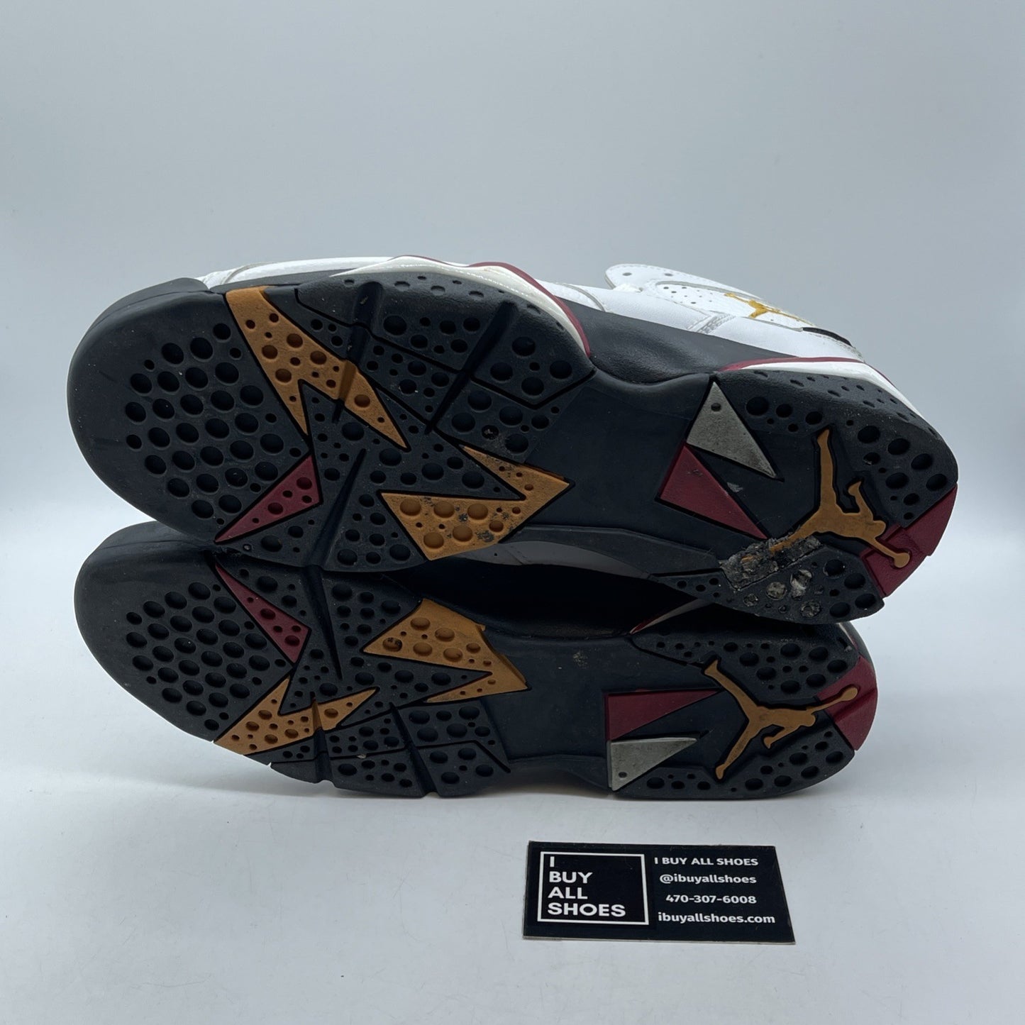 Size 9 - Air Jordan 7 Retro 2006 Cardinal White Black Leather (304775-101)