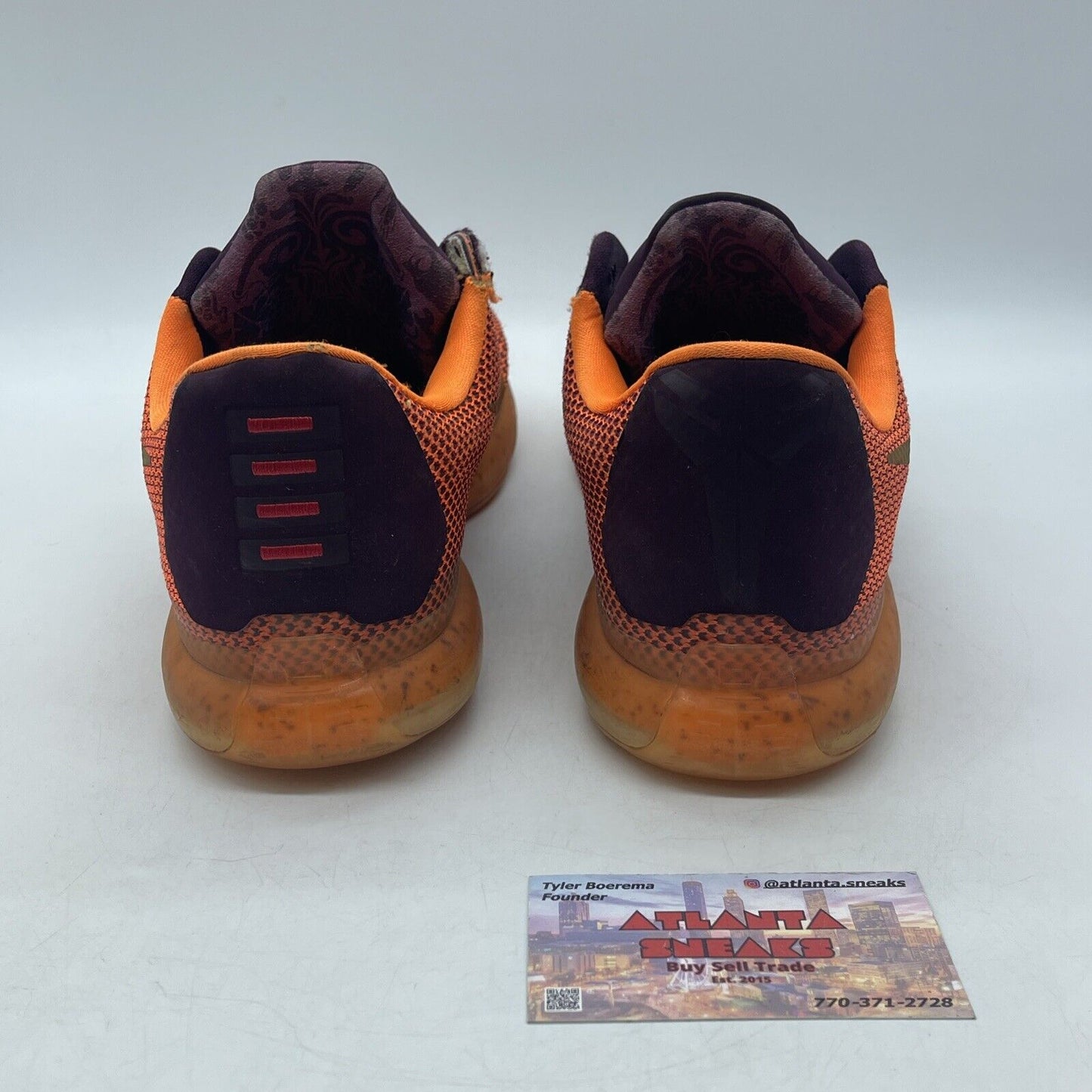 Size 9 - Nike Kobe 10 Silk - 705317-676 Orange Maroon (705317-676)