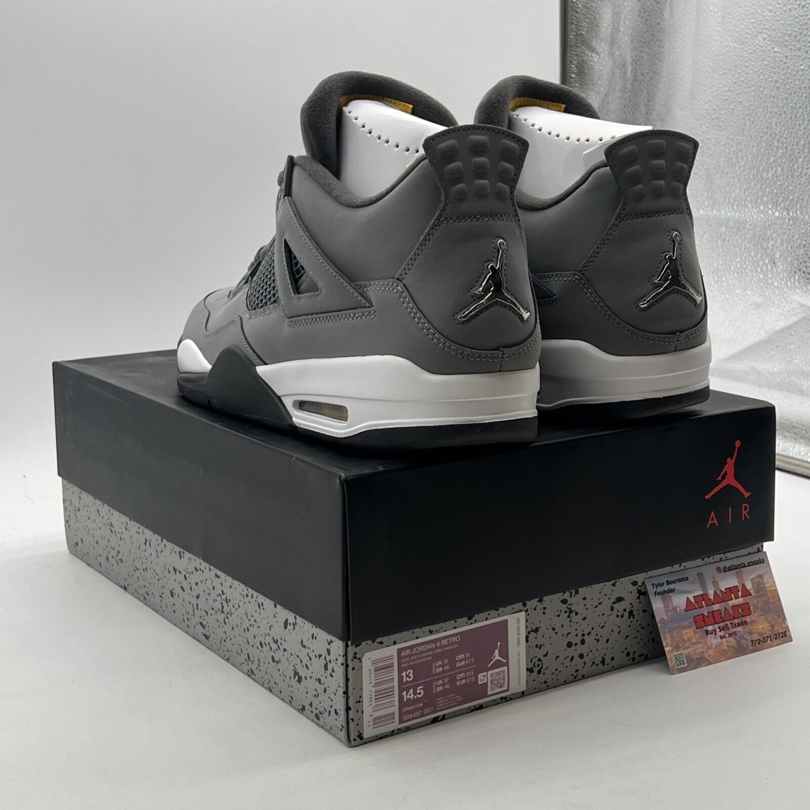 Size 13 - Air Jordan 4 Retro Low Cool Grey (308497-007)