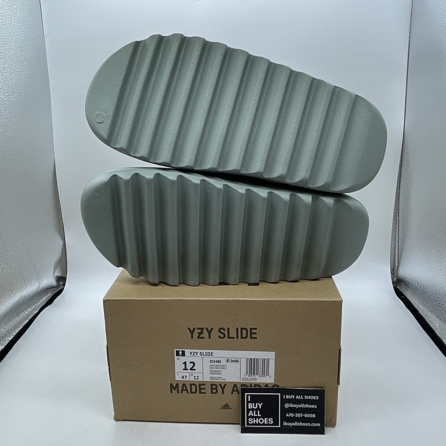 Size 12 - Adidas Yeezy Slide Salt Rubber (ID5480)