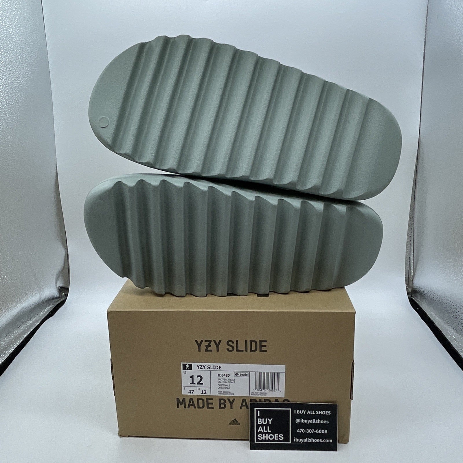 Size 12 - Adidas Yeezy Slide Salt Rubber (ID5480)
