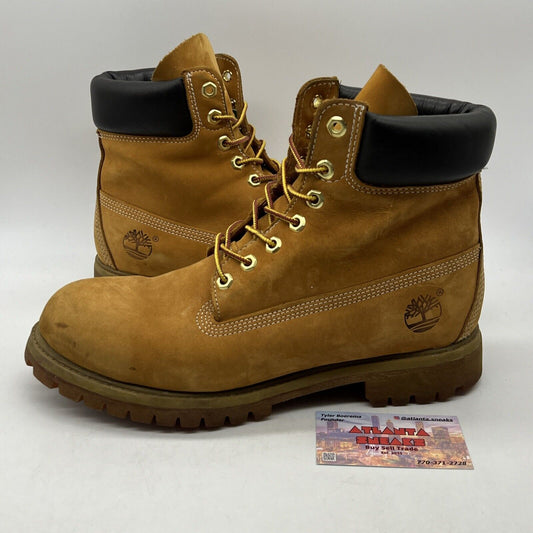 Timberland Men's 6 Inch (TB01809) WP Boots Padded Collar Wheat  Nubuck US 10