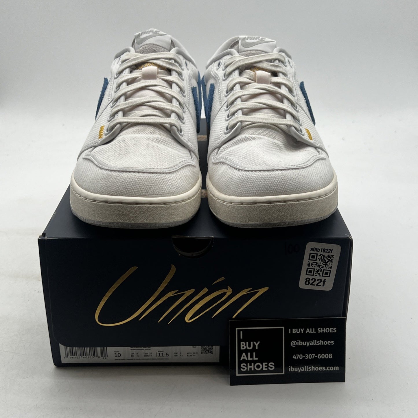 Size 10 - Air Jordan 1 Retro AJKO Low SP Union White/Neutral (D08912-101)
