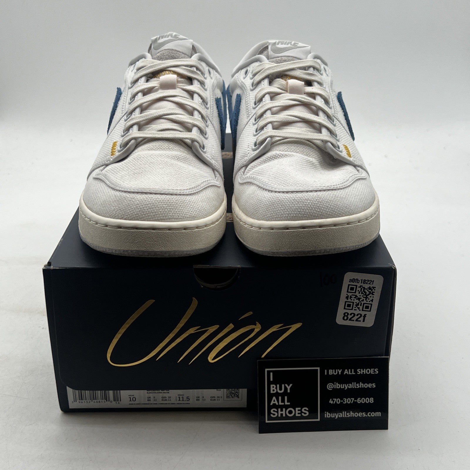 Size 10 - Air Jordan 1 Retro AJKO Low SP Union White/Neutral (D08912-101)