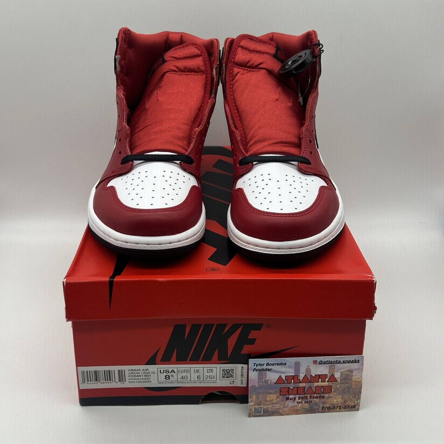 Size 8.5- Jordan 1 Retro High OG Satin Red 2020 Brand New Og All Red Black White