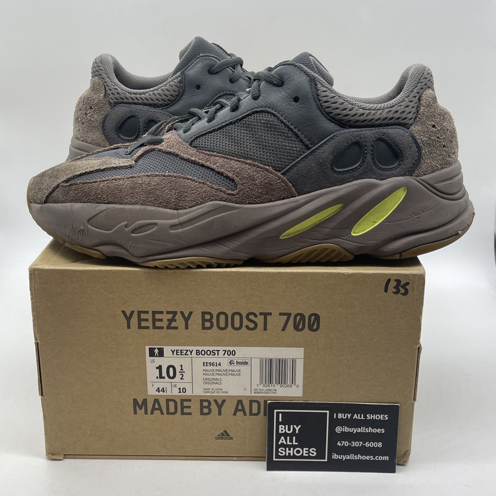 Size 10.5 - adidas Yeezy Boost 700 V1 Mauve Brown Suede Leather (EE9614)