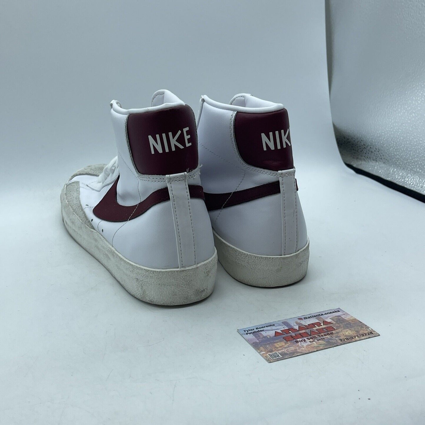 Size 12 - Nike Blazer '77 Vintage Mid White Team Red Grey Suede (BQ6806-111)