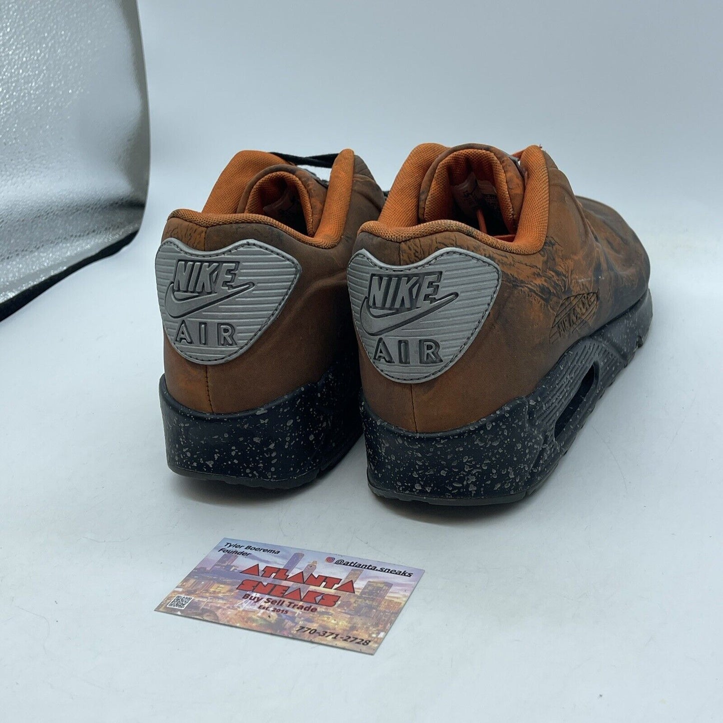 Size 10 - Nike Air Max 90 QS Mars Landing Brown Orange Silver Black (CD0920-600)