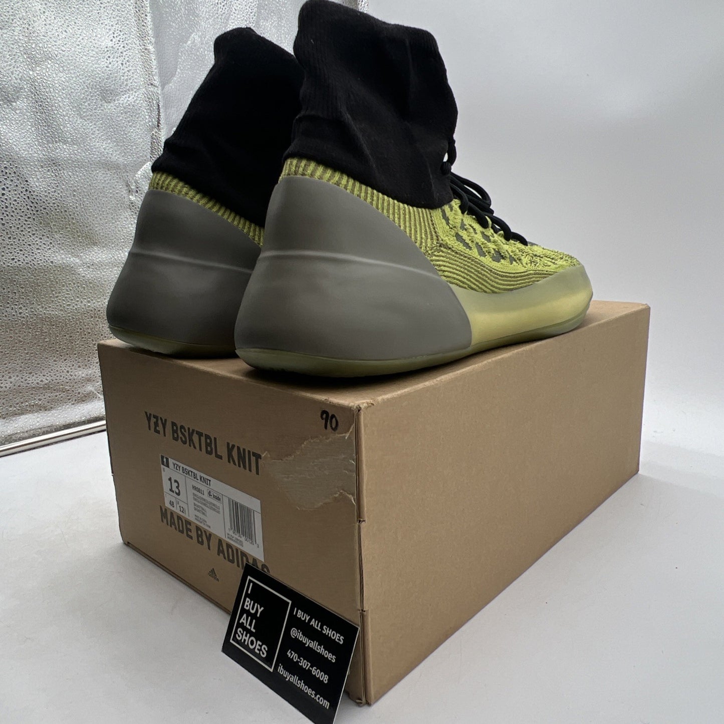 Size 13 - adidas Yeezy Basketball Knit Energy Glow (HR0811)