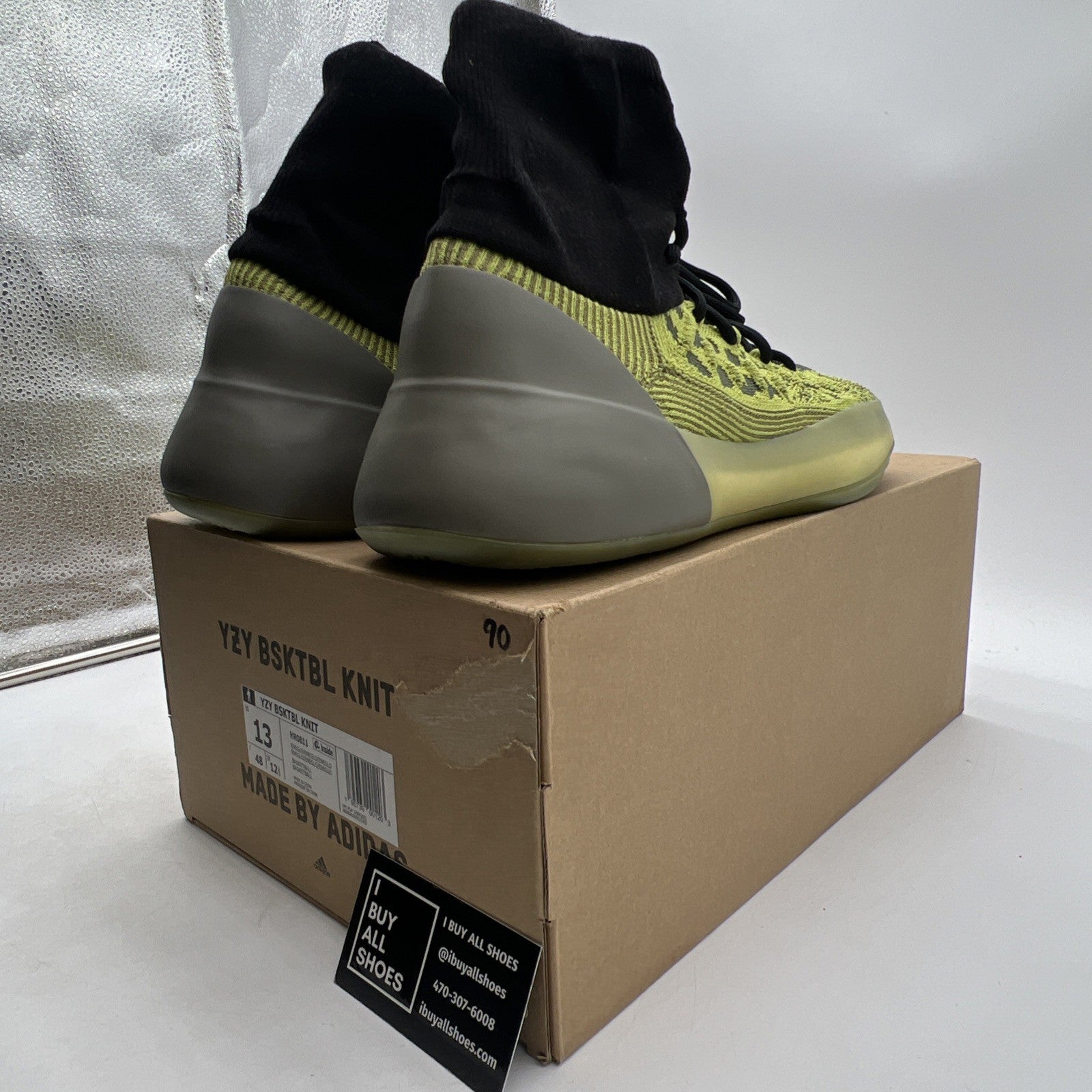 Size 13 - adidas Yeezy Basketball Knit Energy Glow (HR0811)