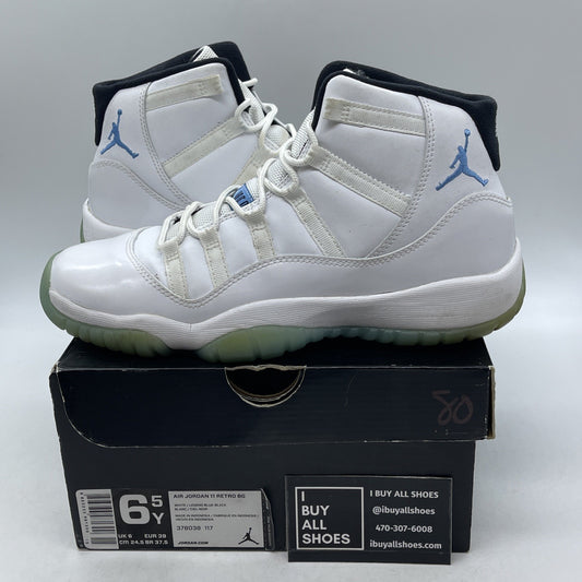 Size 6.5Y (GS) - Air Jordan 11 High Legend Blue (378038-117)