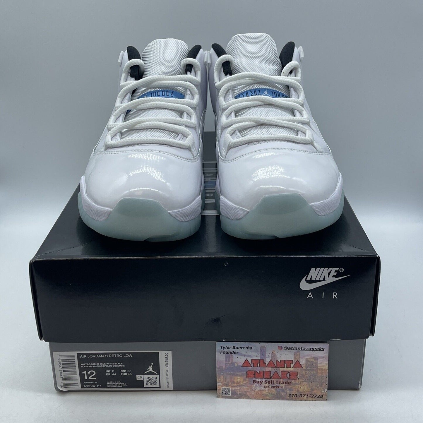 Size 12 - Jordan 11 Retro Low Legend Blue White Leather (AV2187-117)