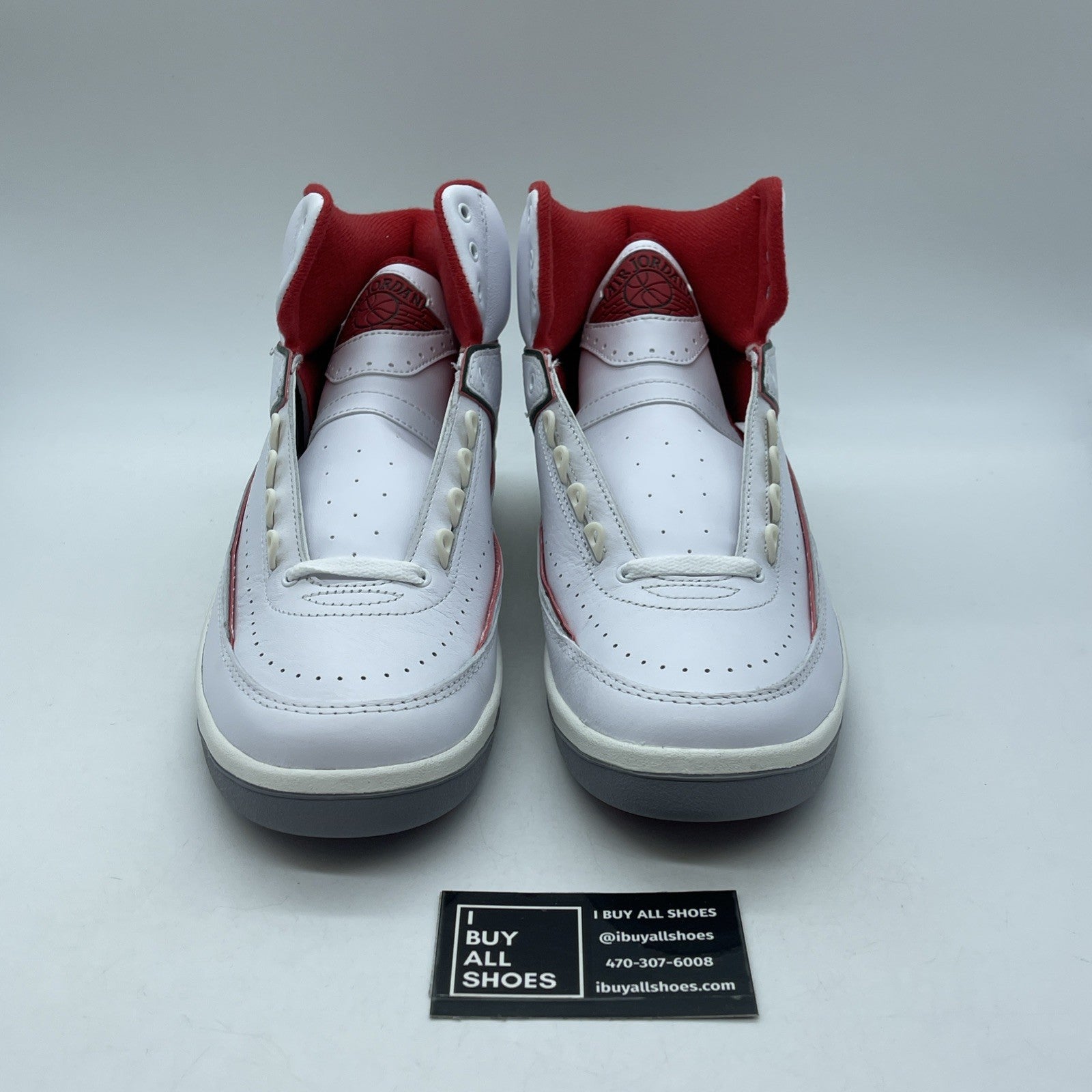 Size 10 - Air Jordan 2 Retro Origins White Green Red Leather (DR8884-101)