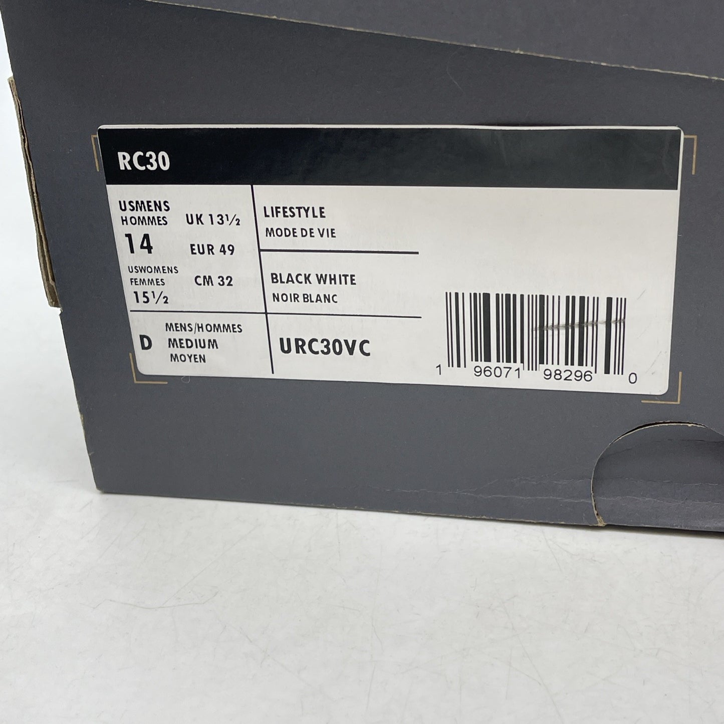 Size 14 - New Balance RC30 Black Sea Salt (URC30VC)