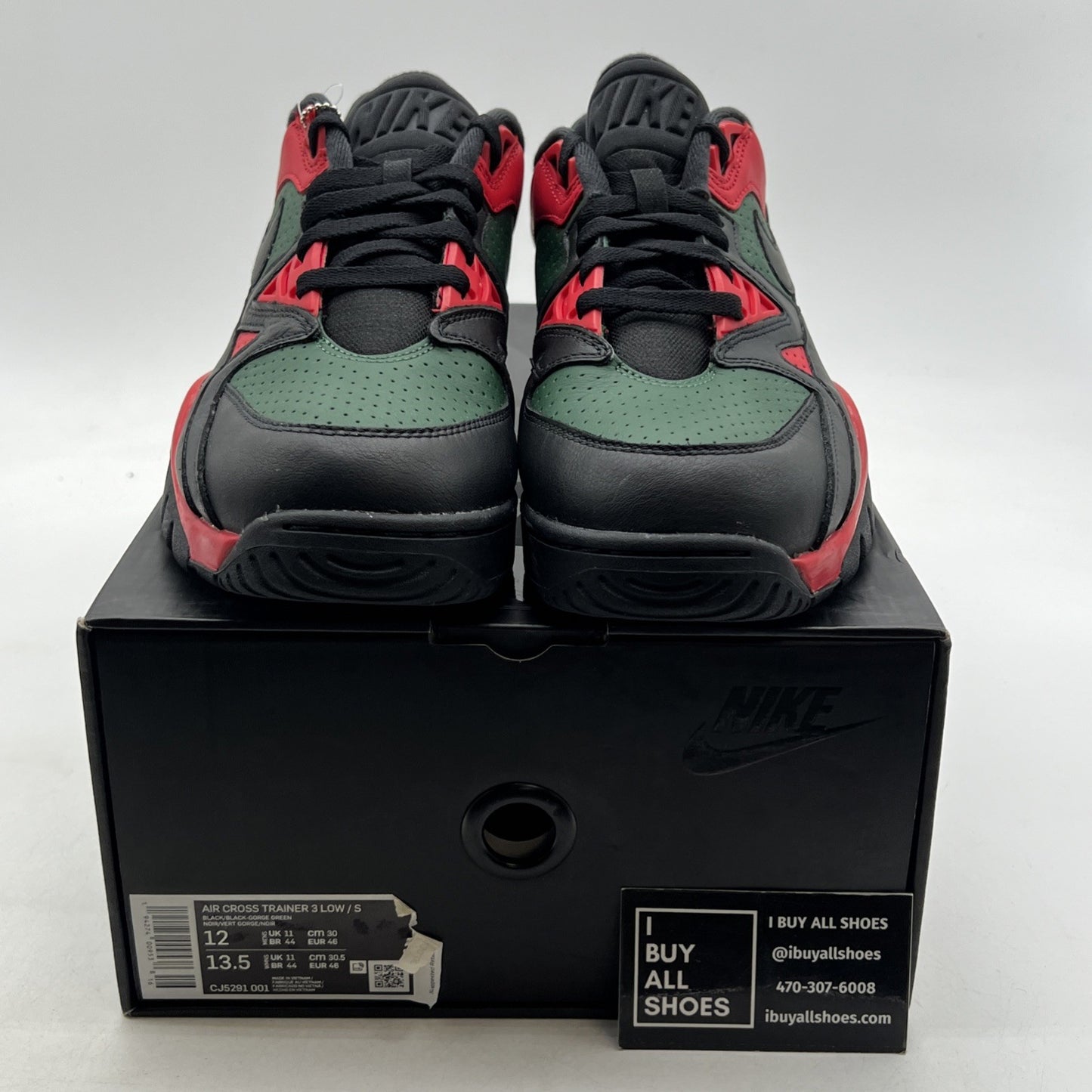 Size 12 - Nike Supreme x Air Cross Trainer 3 Low Black Gorge Green (CJ5291-001)
