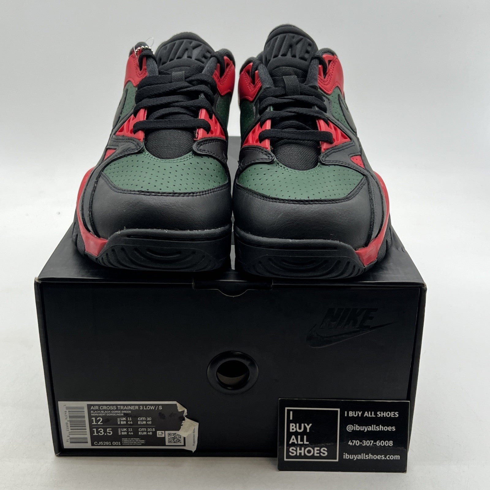 Size 12 - Nike Supreme x Air Cross Trainer 3 Low Black Gorge Green (CJ5291-001)