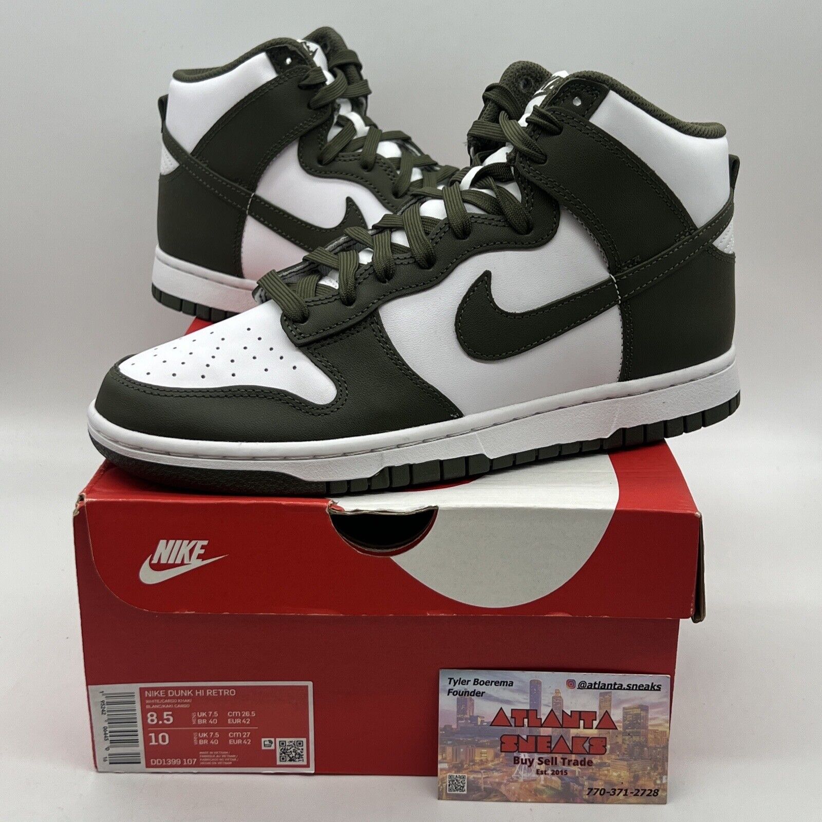 Size 8.5 - Nike Dunk High Cargo Khaki Brand New Og All