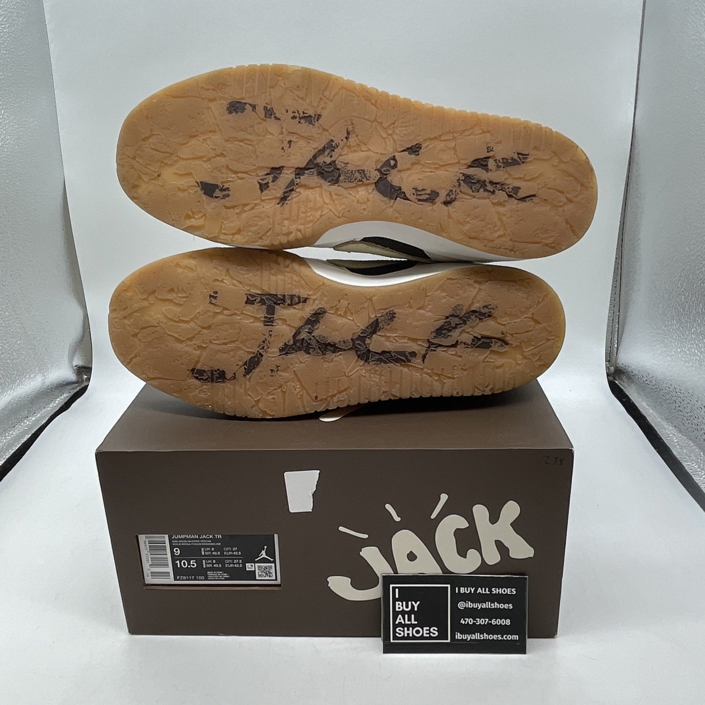 Size 9 - Travis Scott x Air Jordan Jordan Jumpman Jack TR Sail (FZ8117-100)