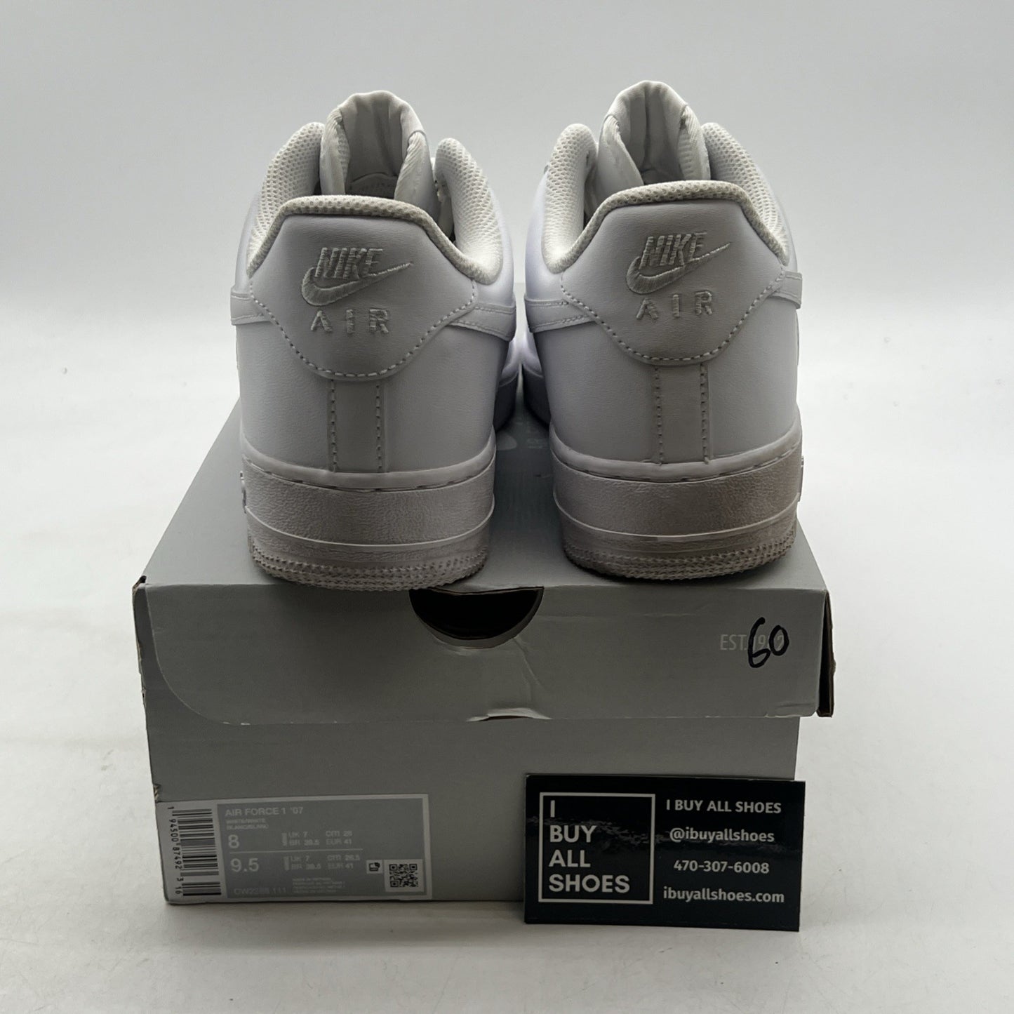 Size 8 - Nike Air Force 1 '07 Low Triple White (CW2288-111)