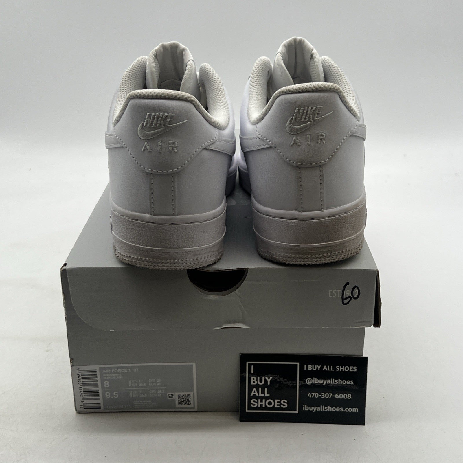 Size 8 - Nike Air Force 1 '07 Low Triple White (CW2288-111)