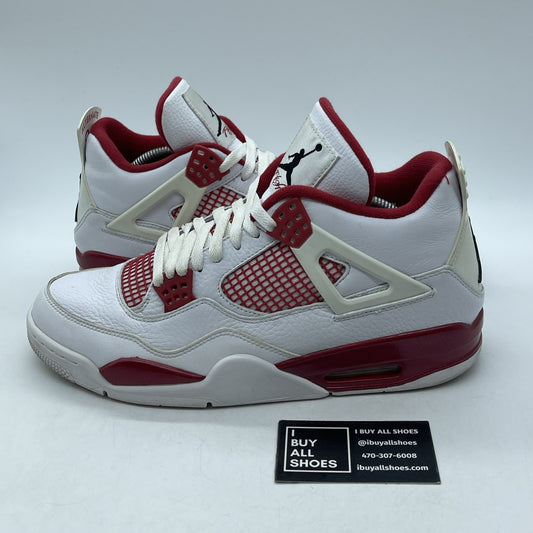 Size 11 - Jordan 4 Retro alternate 89 2016 White Red Leather (308497-106)