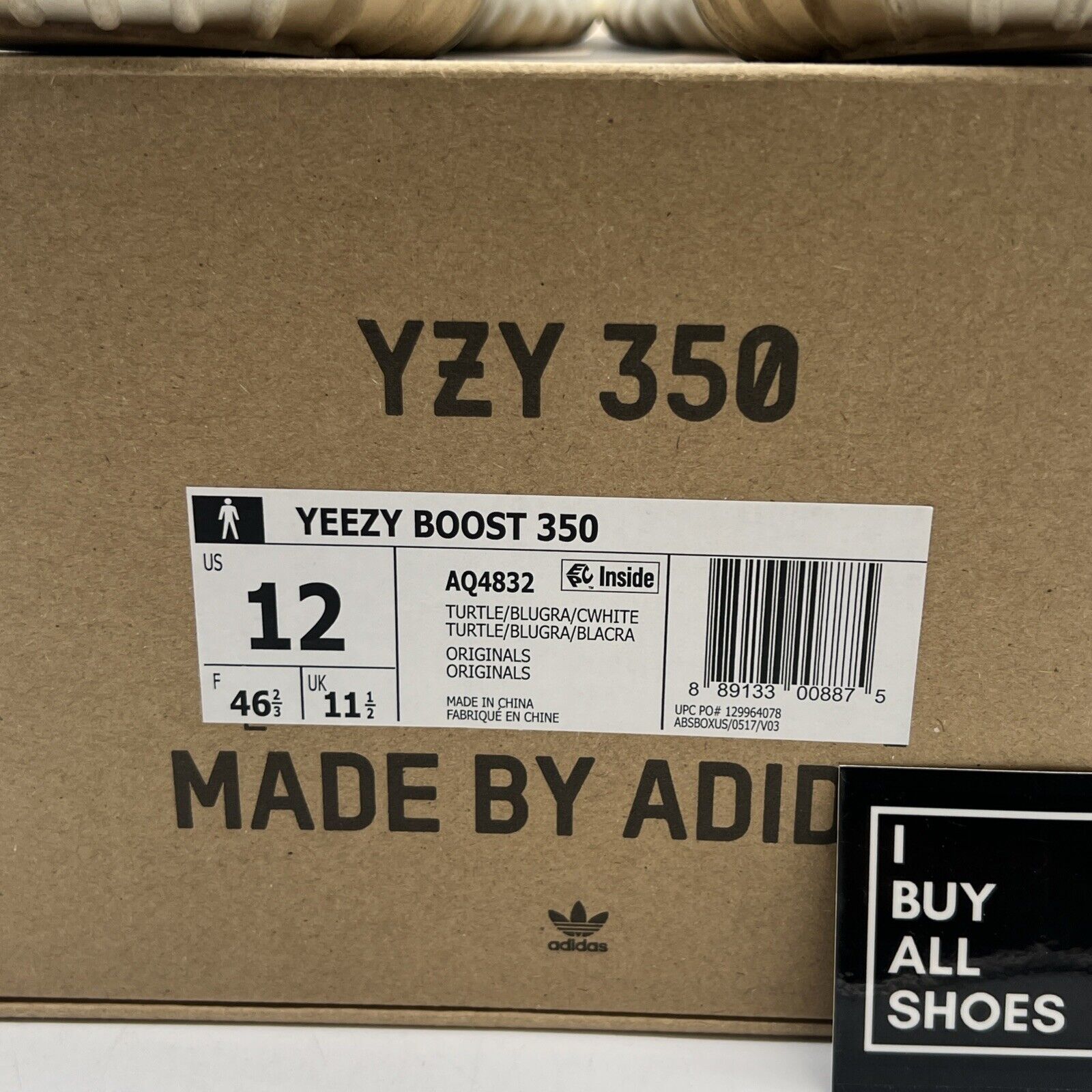 Size 12 - Adidas Yeezy Boost 350 Low Turtle Dove (AQ4832)