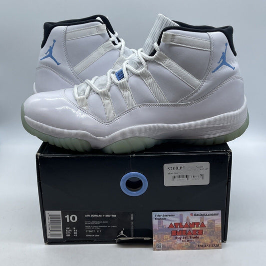 Size 10 - Jordan 11 Retro High Legend Blue White Leather Suede (378037-117)
