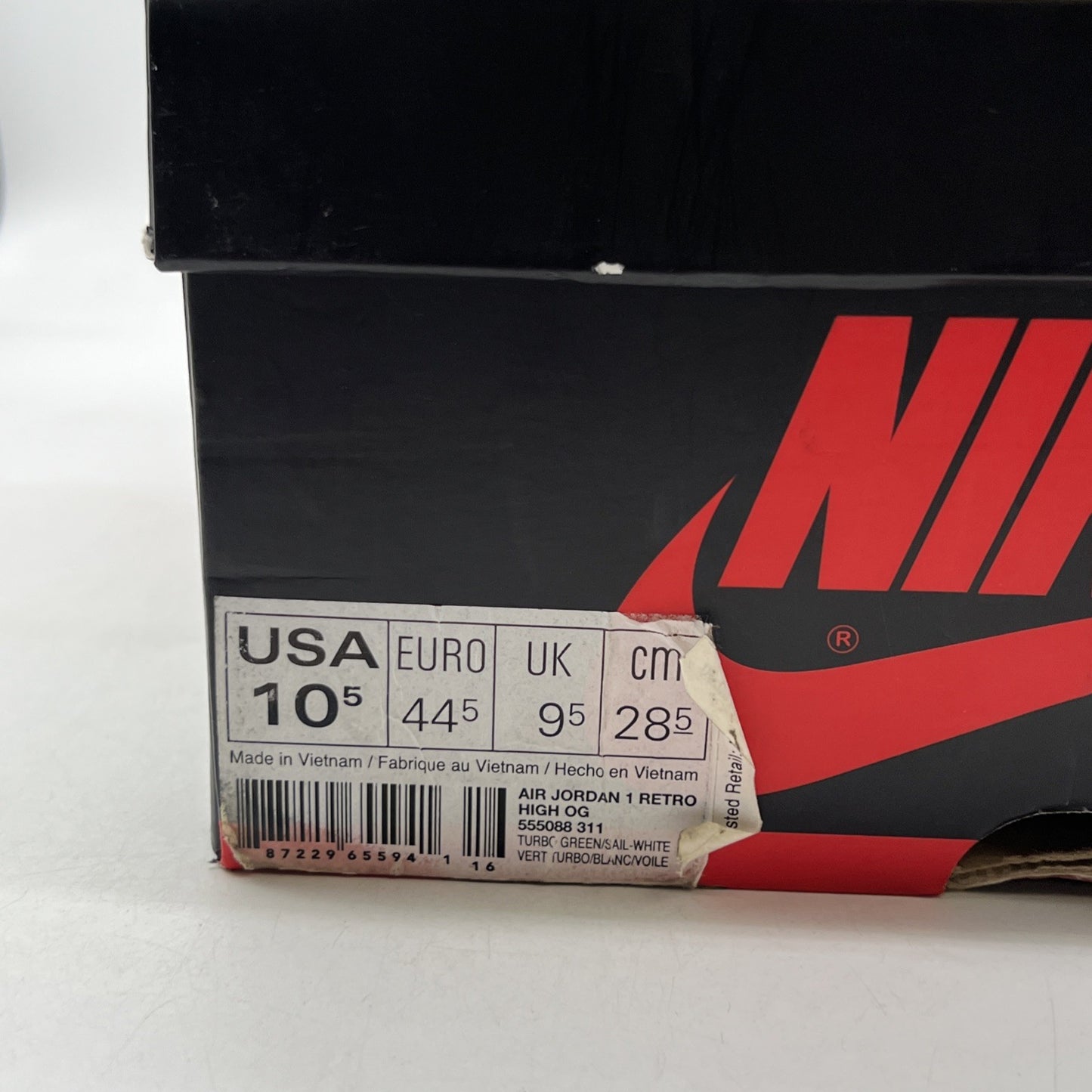 Size 10.5 - Air Jordan 1 Retro OG High Turbo Green (555088-311)