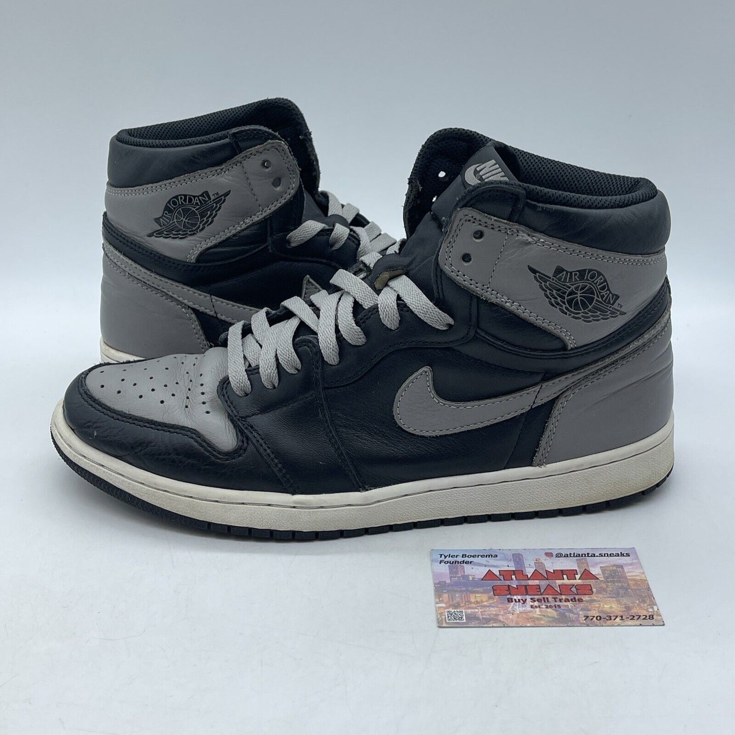 Size 11 - Jordan 1 Retro OG High Shadow Grey Black White Leather (555088-013)