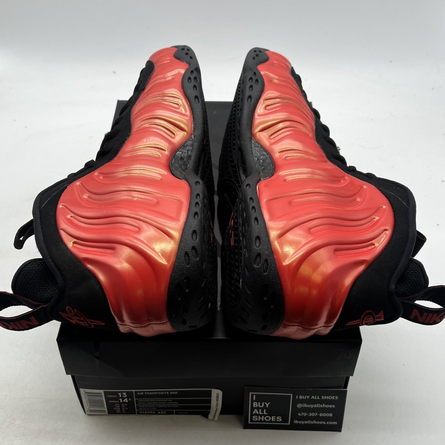 Size 13 - Nike Air Foamposite One Habanero Red (314996-603)