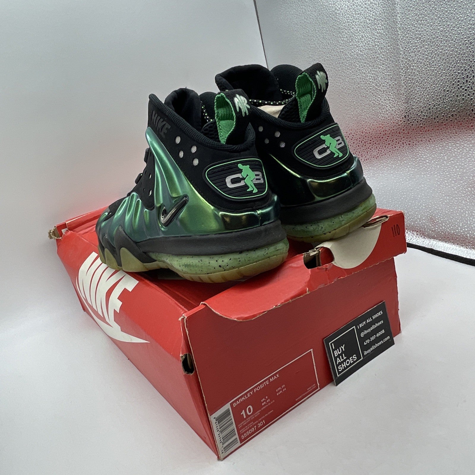 Size 10 - Nike Barkley Posite Max Gamma Green (555097-301)