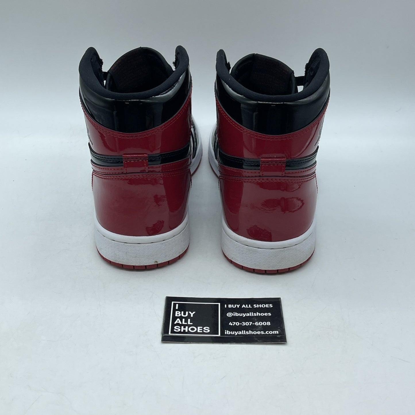 Size 8.5 - Jordan 1 Retro OG High Patent Bred Red Black (555088-063)