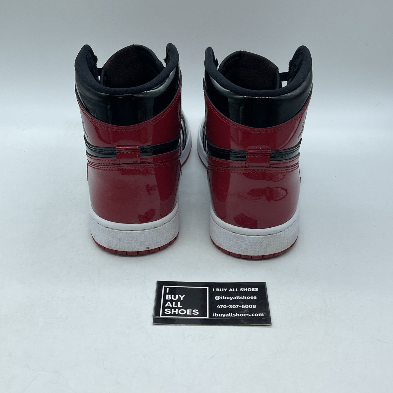 Size 8.5 - Jordan 1 Retro OG High Patent Bred Red Black (555088-063)