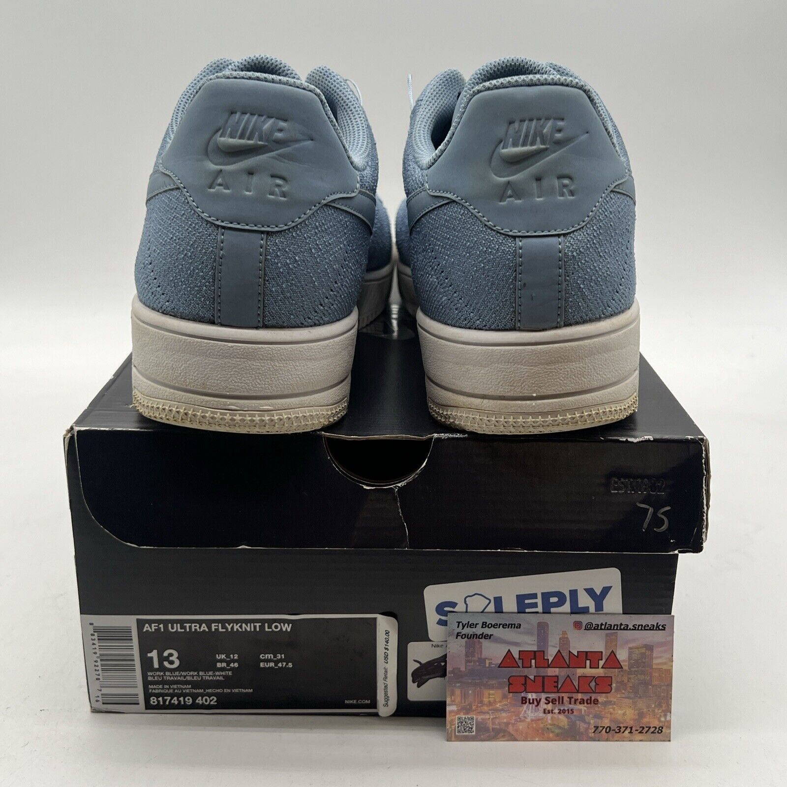 Size 13 - Nike Air Force 1 Ultra Flyknit Low Work Blue (817419-402)