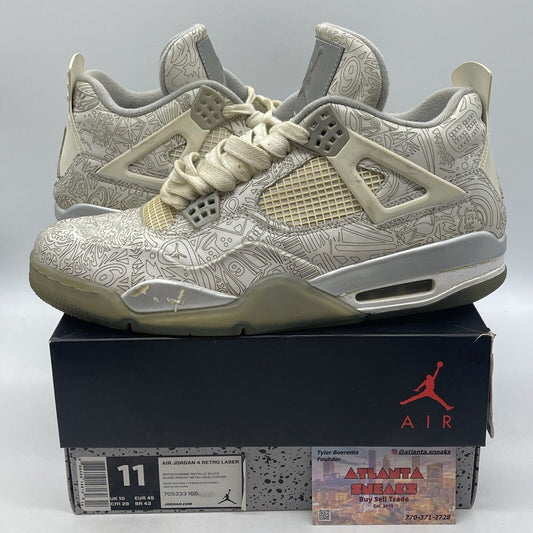 Size 11 - Air Jordan 4 Retro 30th Anniversary Laser Grey White (705333-105)