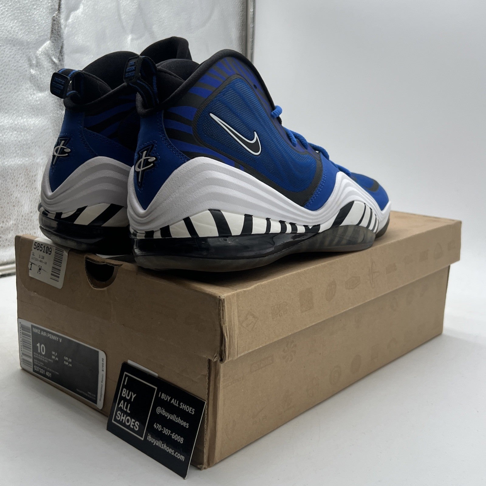 Size 10 - Nike Air Penny 5 Memphis Tigers (537331-401)