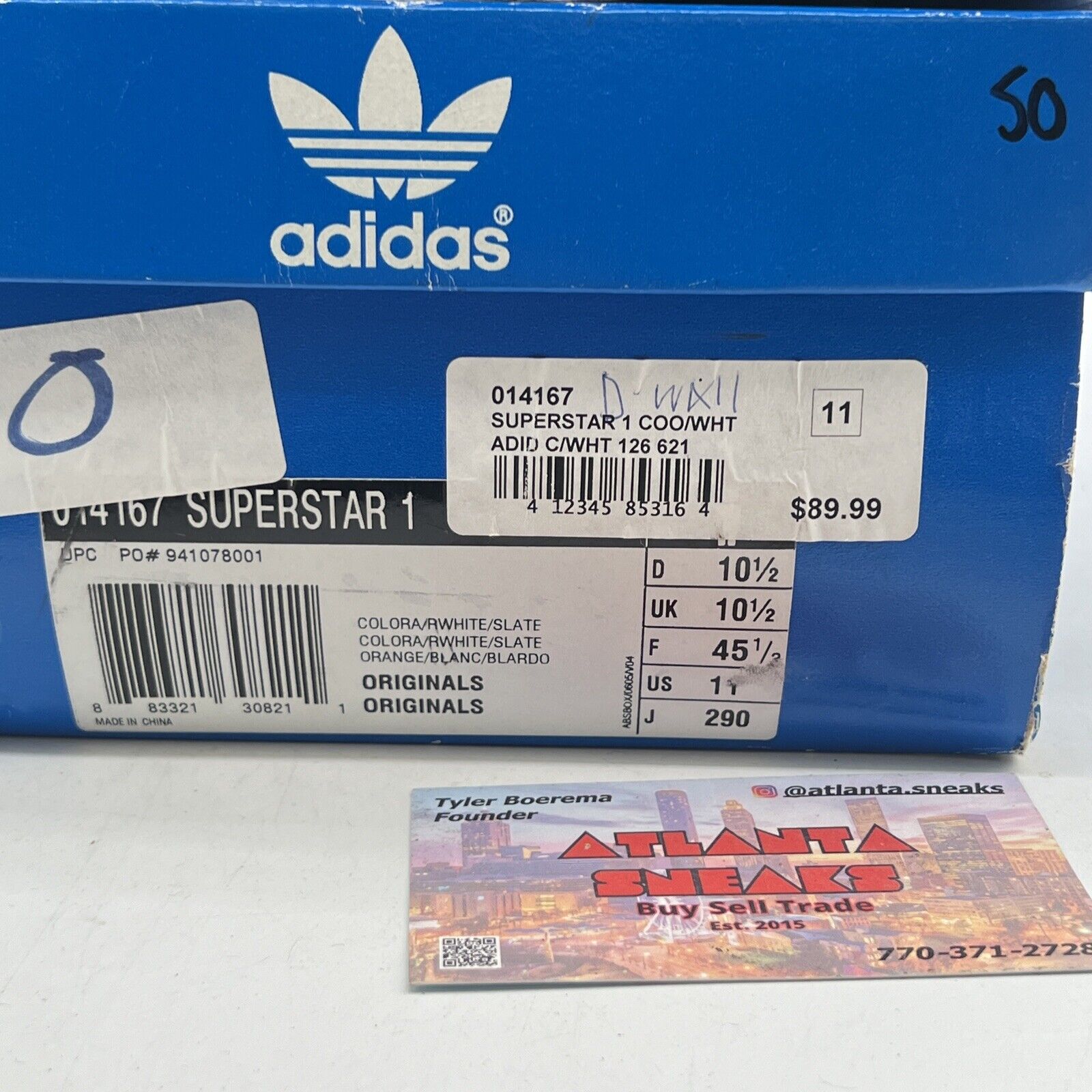 Size 11 - Adidas Superstar Footwear White Black Mens (ART-77206)