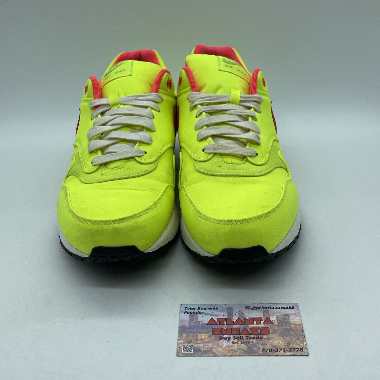 Size 12 - Nike Air Max 1 Premium Qs Magista Pack Yellow Pink Suede (665873-700)