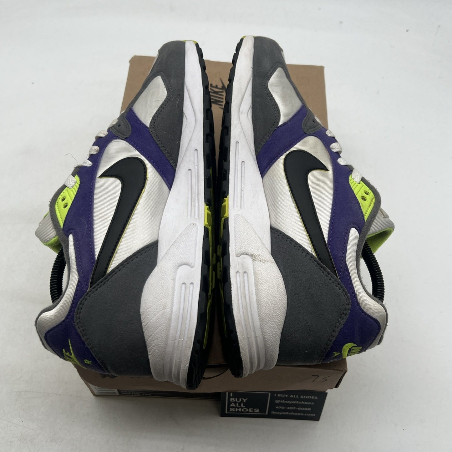 Size 9 - Nike Air Base 2 White Grey Court Purple (554705-153)